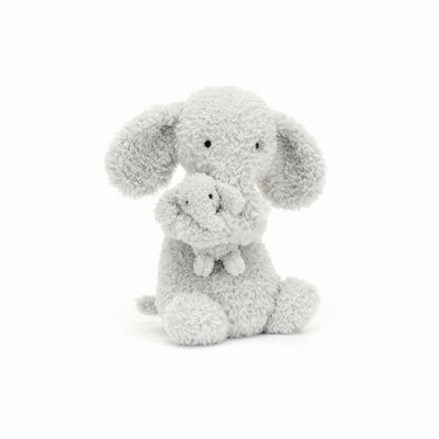 Jellycat Huddles Grey Elephant Australia | 052389CAR